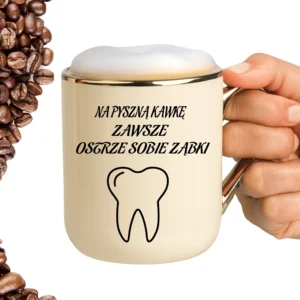 Kubek na pyszną kawę zawsze ostrze sobie ząbki ELEGANT