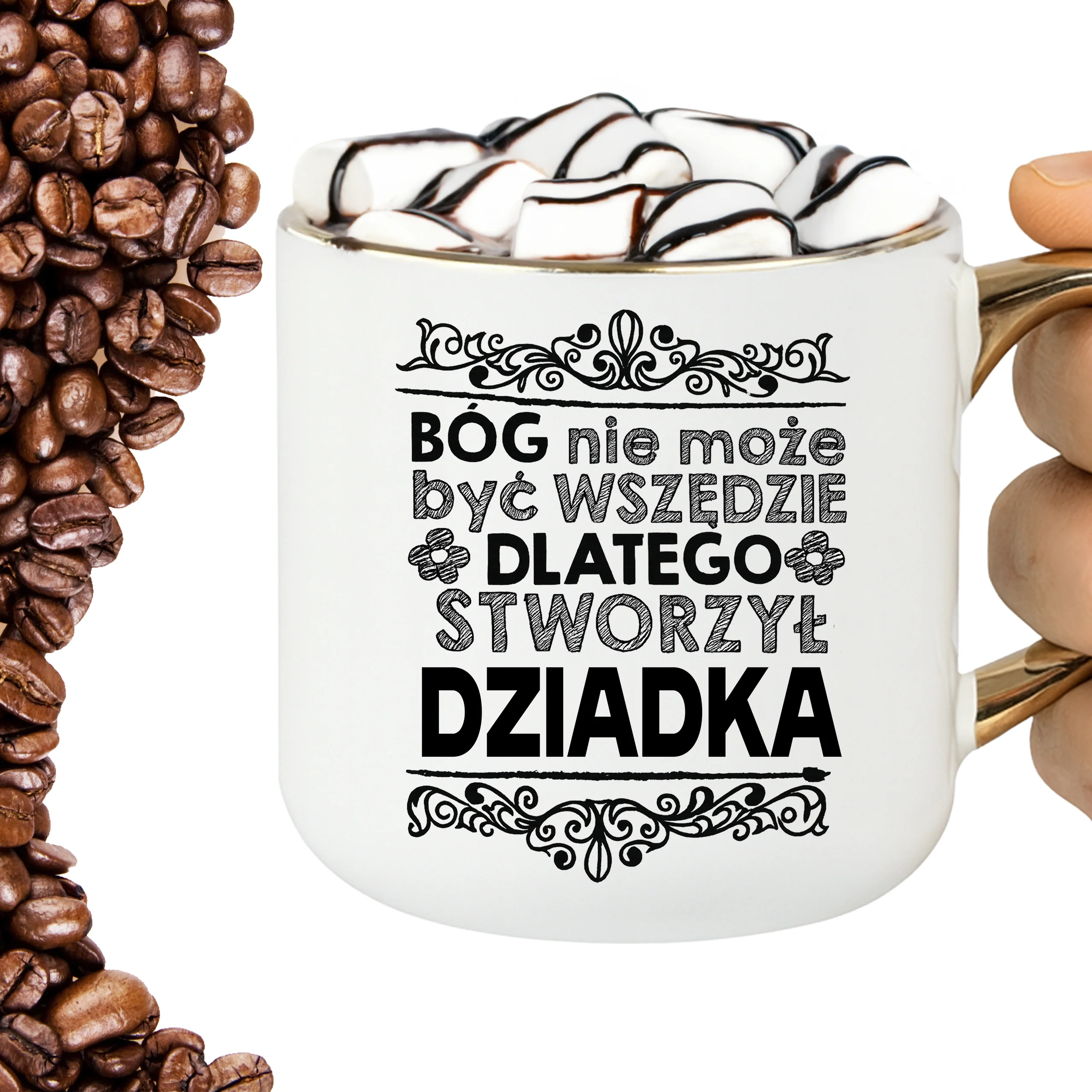 Kubek bóg nie może być wszędzie dlatego stworzył dziadka ELEGANT - obrazek 2