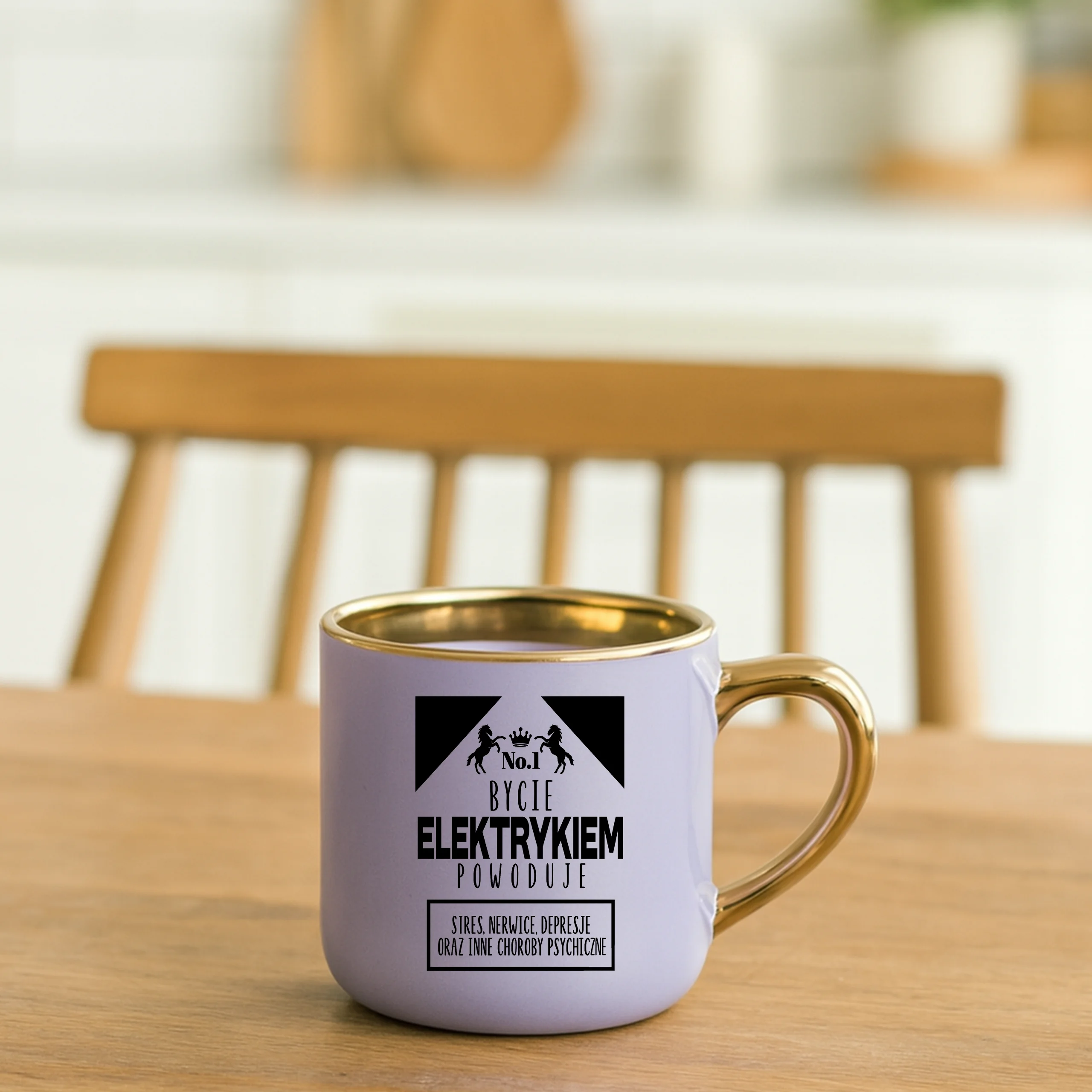 Kubek bycie elektrykiem powoduje stres nerwice depresje oraz inne choroby psychiczne ELEGANT - obrazek 4