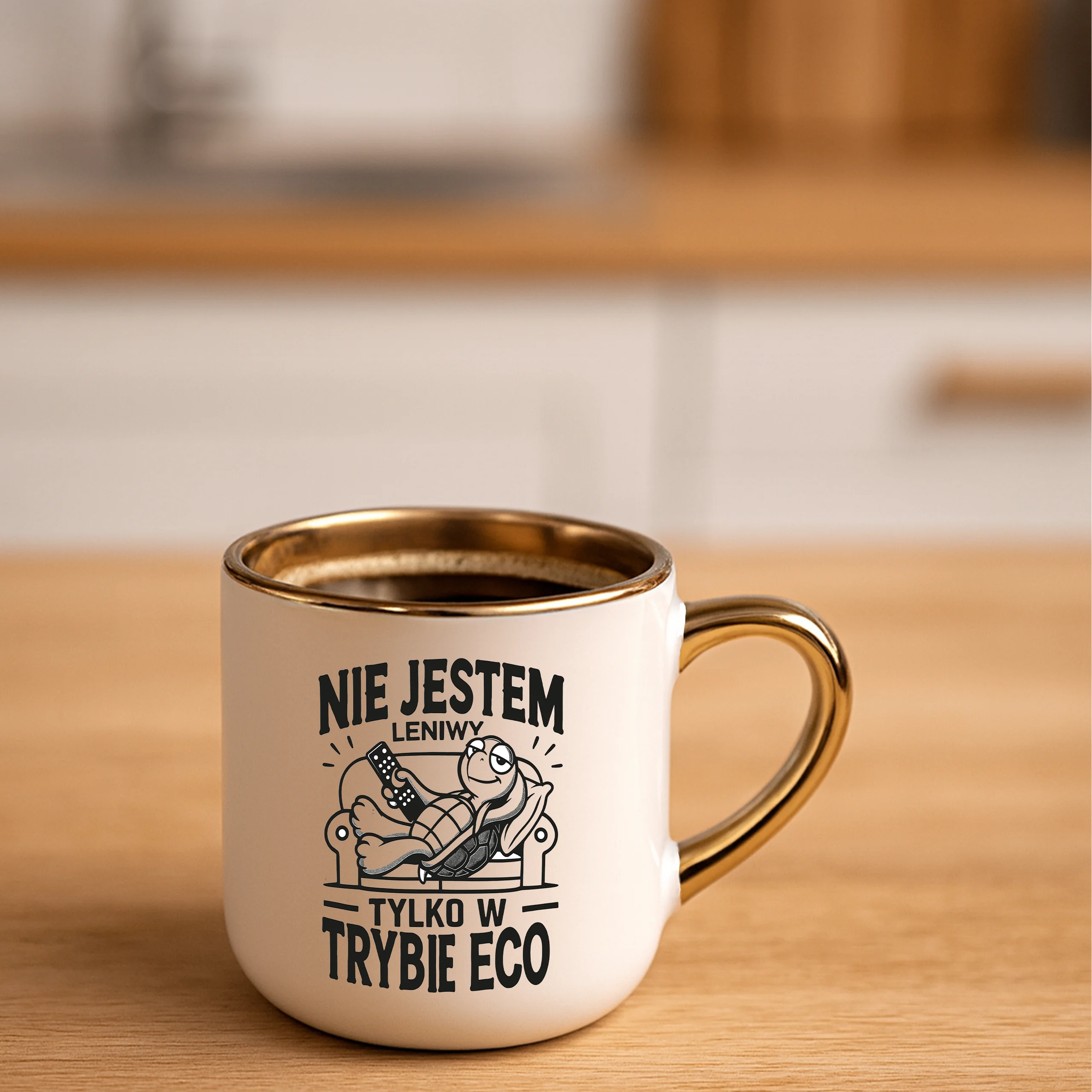 Kubek nie jestem leniwy tylko w trybie eco ELEGANT - obrazek 4