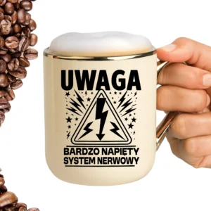 Kubek uwaga bardzo napięty system nerwowy ELEGANT