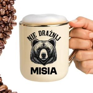 Kubek nie drażnij misia ELEGANT