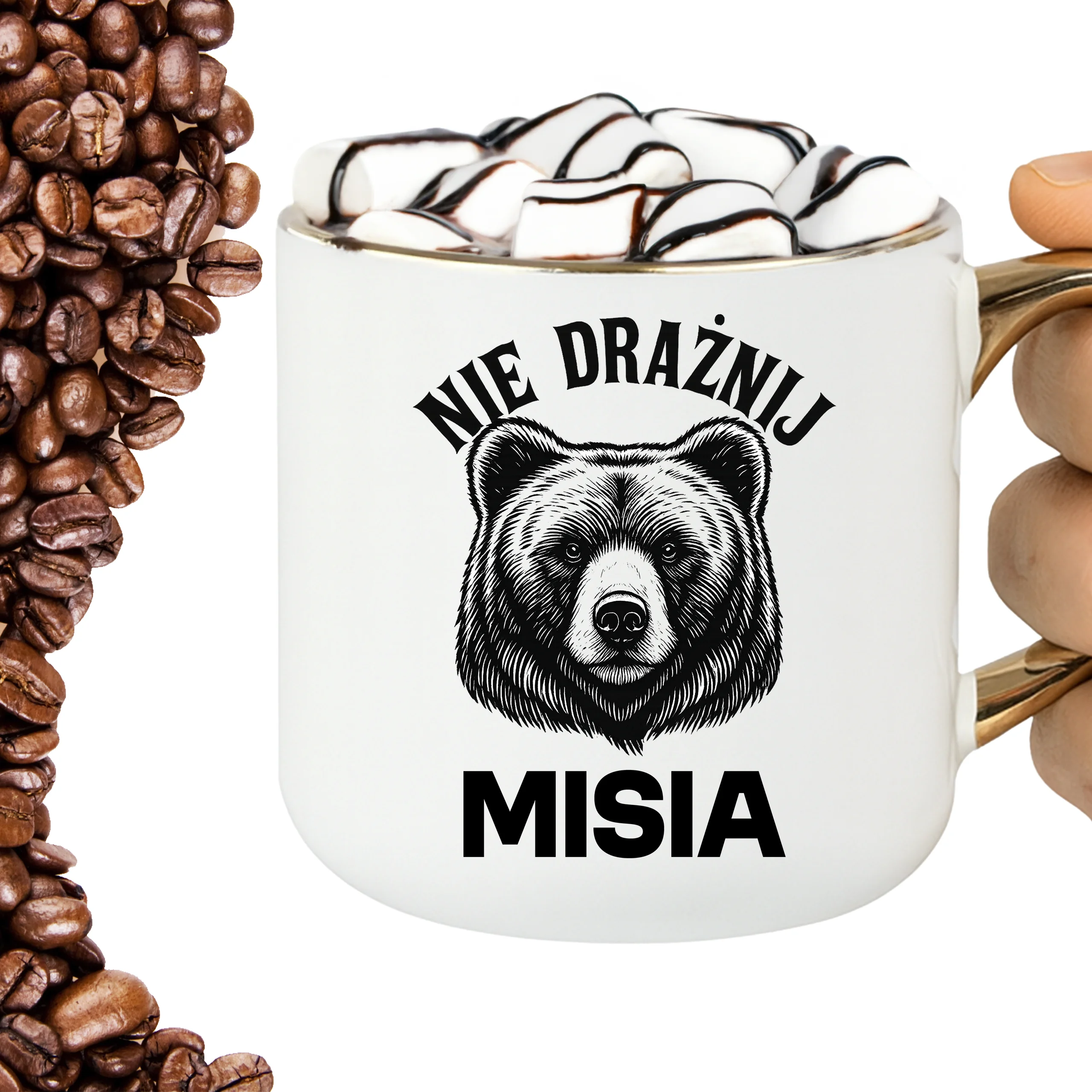 Kubek nie drażnij misia ELEGANT - obrazek 2