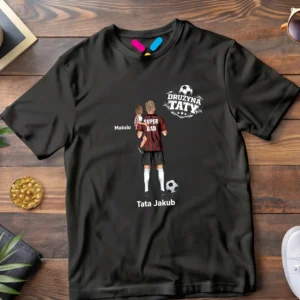 Koszulka dla taty piłkarza- Prezent dla taty- 1-2 dzieci- Personalizowana #017