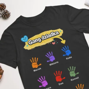 Koszulka dla dziadka- Personalizowana 1-9 wnuków- Prezent na dzień babci i dziadka #0004