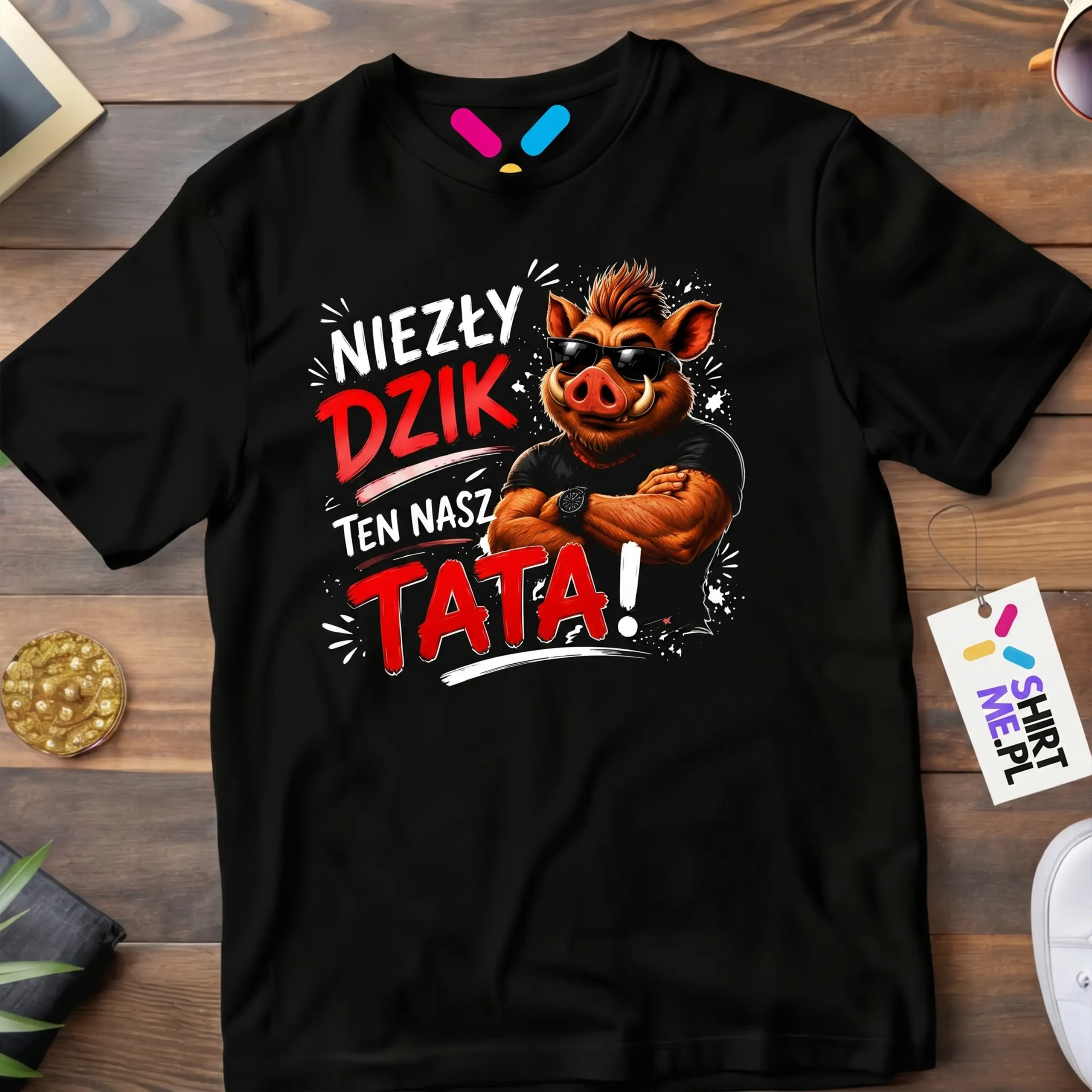 Koszulka niezły dzik ten nasz tata dla taty