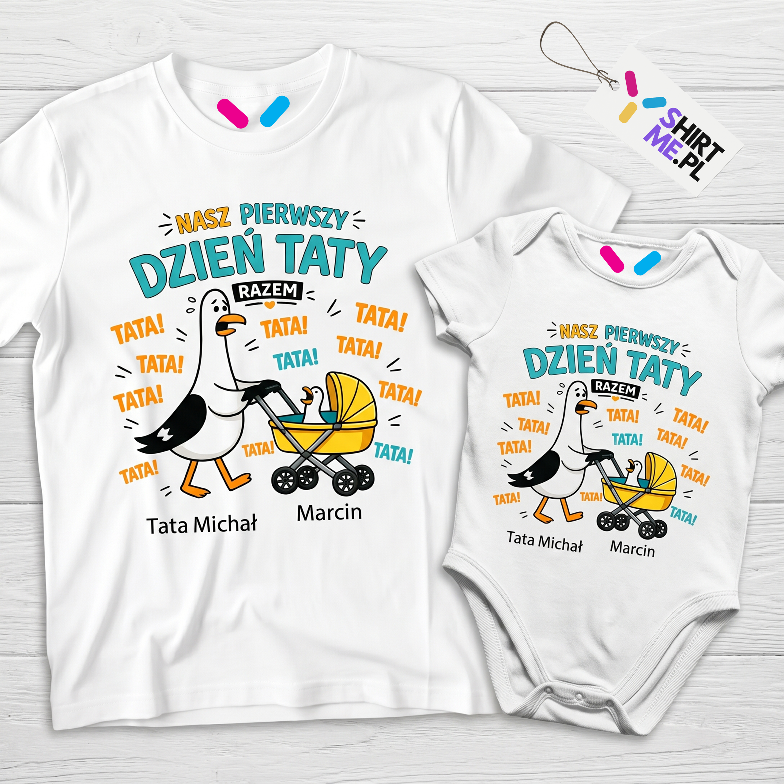 Koszulka dla Taty Nasz Pierwszy dzień Taty razem | Personalizowana #082