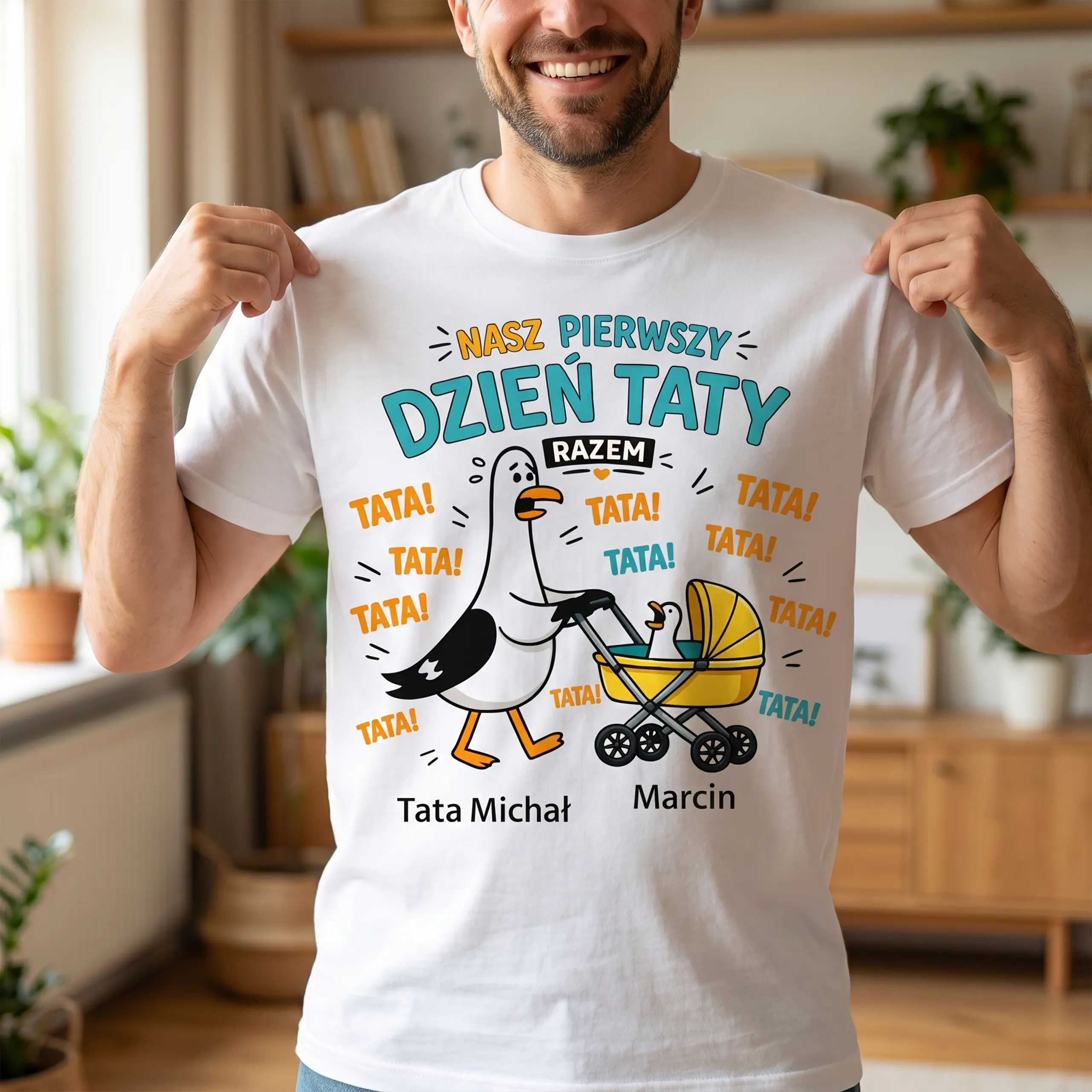 Koszulka dla Taty Nasz Pierwszy dzień Taty razem | Personalizowana