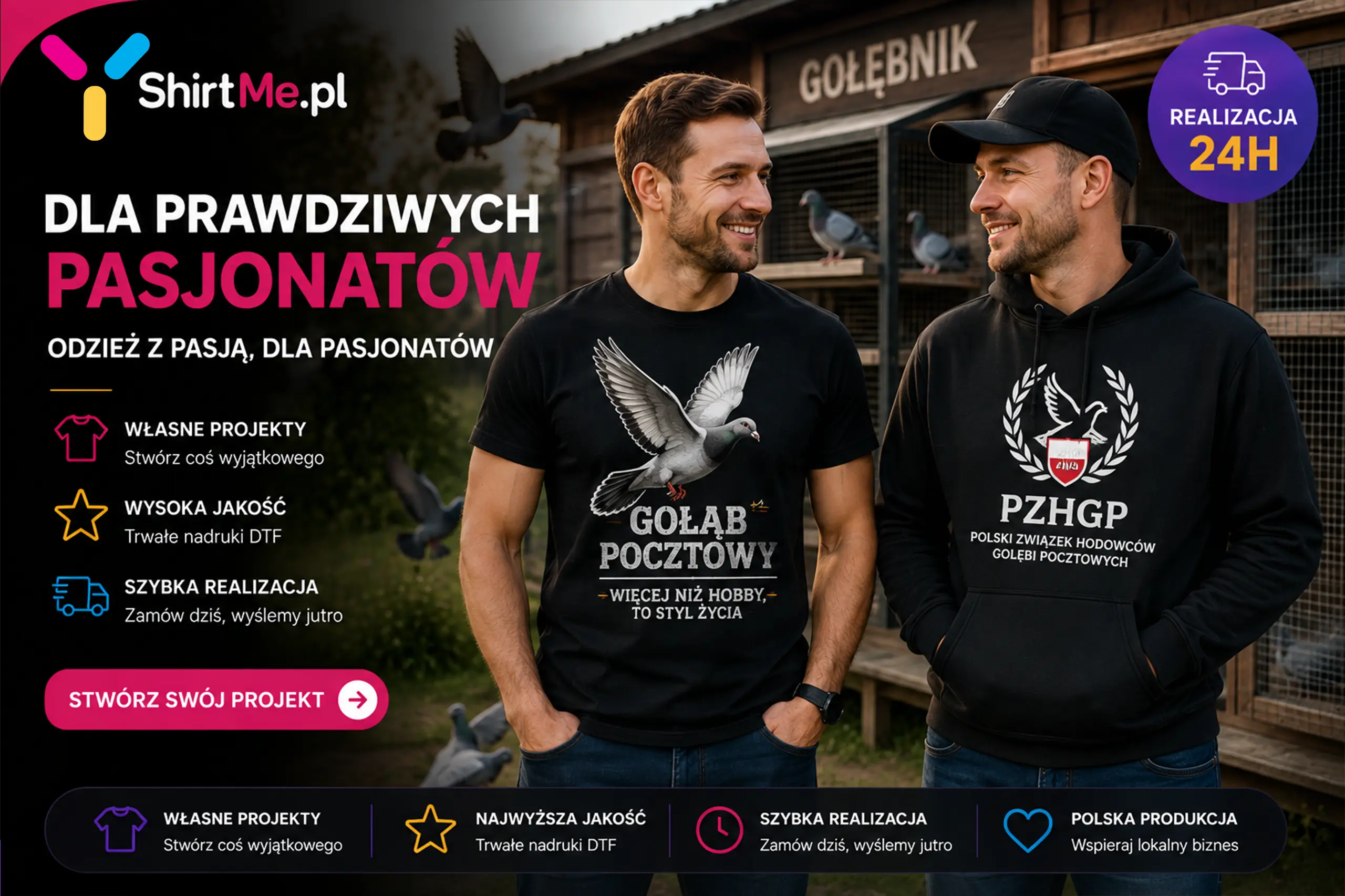 Koszulka z motywem gołębiarskim jako prezent dla hodowcy gołębi pocztowych
