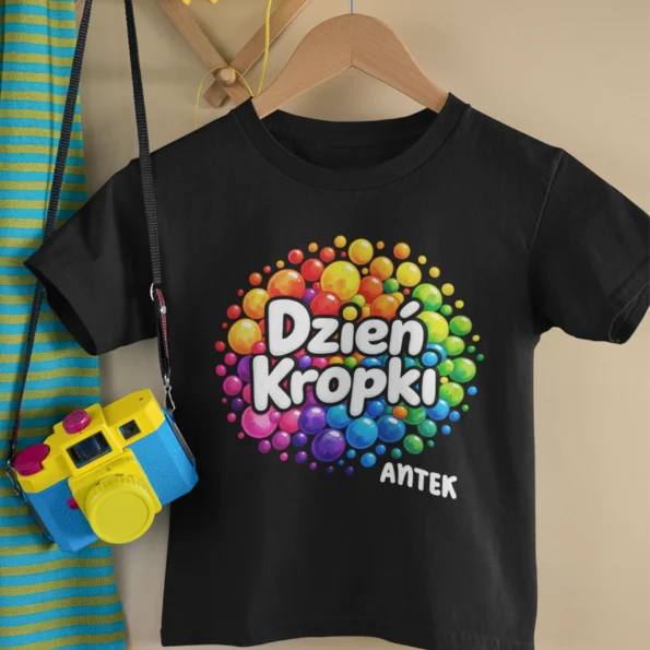 Koszulka na Dzień Kropki Personalizowana z Imieniem Dziecka #93