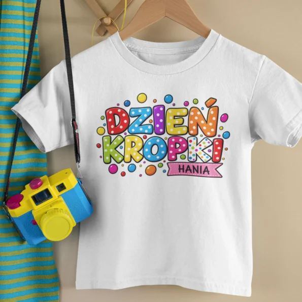 Koszulka na Dzień Kropki Personalizowana z Imieniem Dziecka #94