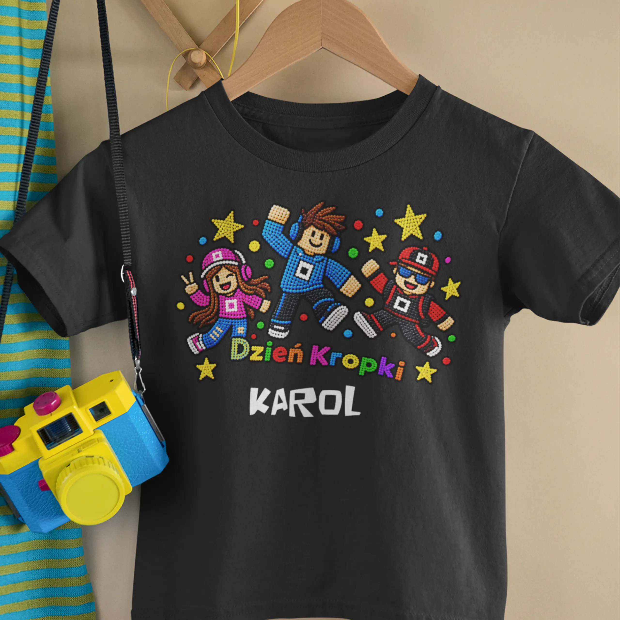 Koszulka na Dzień Kropki Roblox Personalizowana z Imieniem Dziecka #95