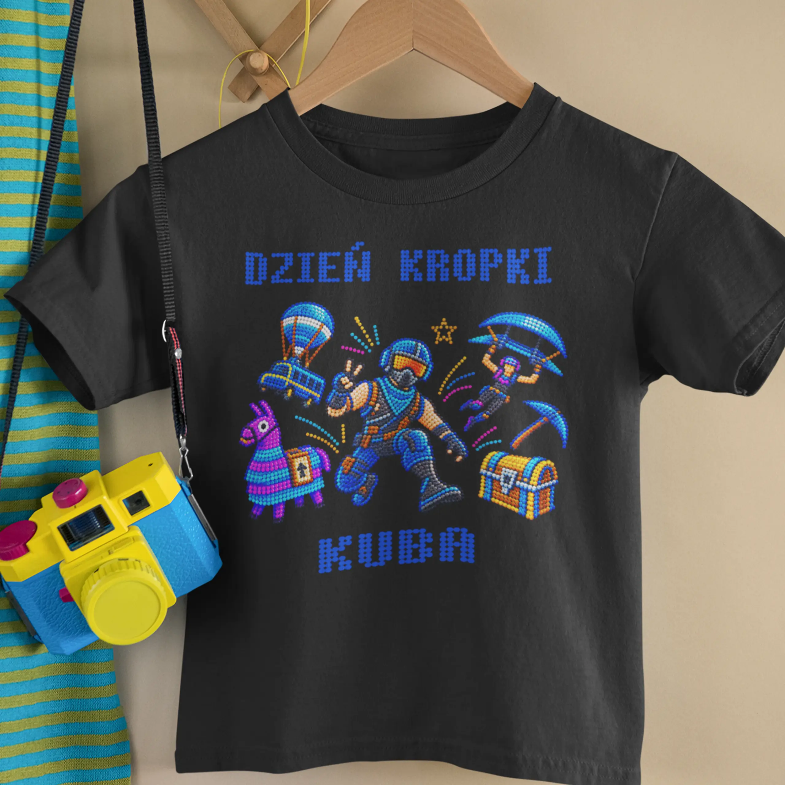 Koszulka na Dzień Kropki Fortnite Personalizowana z Imieniem Dziecka #96
